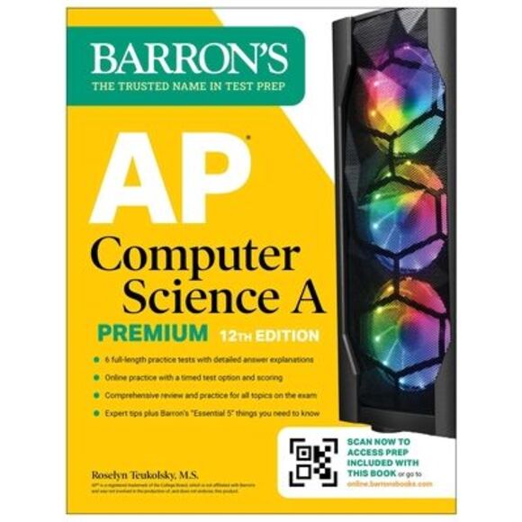 AP Computer Science a Premium, 12th Edition: Prep Book with 6 Practice Tests + C - Picture 1 of 1